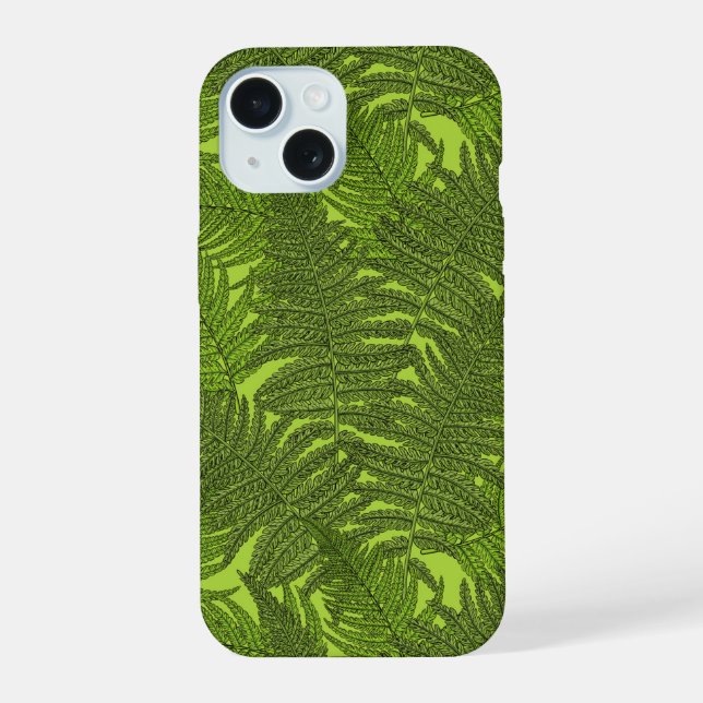Fern in grün iPhone 15 hülle (Rückseite)