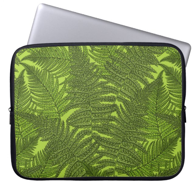 Fern in grün laptopschutzhülle (Vorderseite)