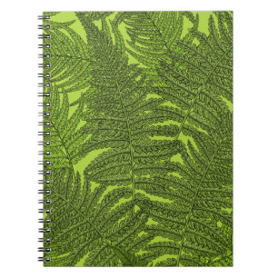 Fern in grün notizblock