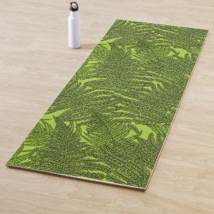 Fern in grün yogamatte