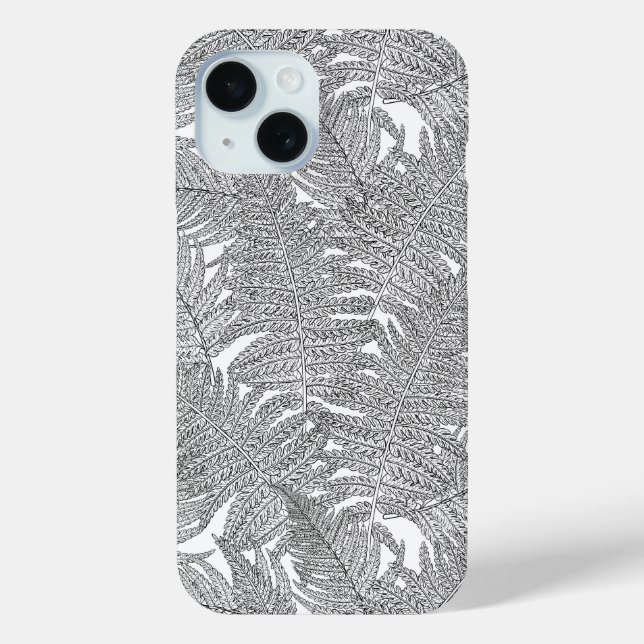 Fern in Schwarz und Weiß Case-Mate iPhone Hülle (Rückseite)