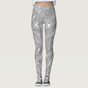 Fern in Schwarz und Weiß Leggings