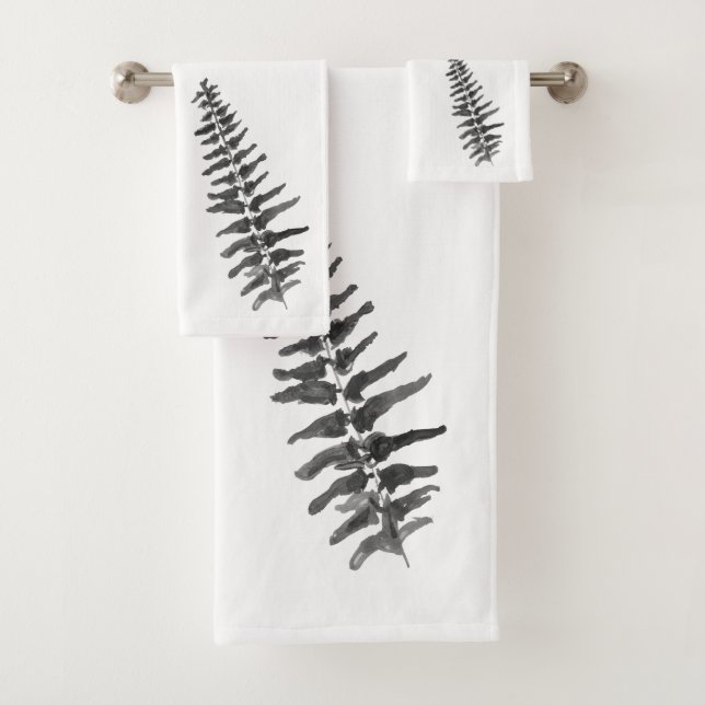 Fern Leaf Malerei Art Badetuch Set (Insitu)