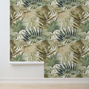 Fern Leaf Sage Green Neutral Blätter Tapete