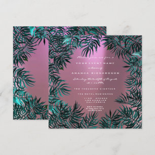 Fern Leafs Gerahmte Kristalle Aquamarin Aquatic Gr Einladung