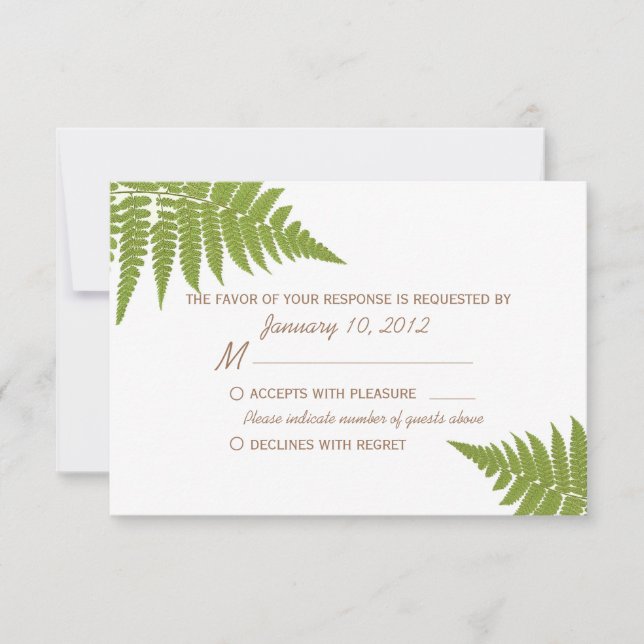 Fern Mariage Woodland RSVP (Devant)