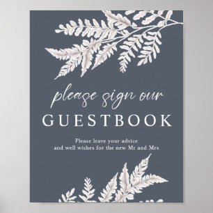Fern Moderne Kalligrafie - Gästebuchsignatur Poster
