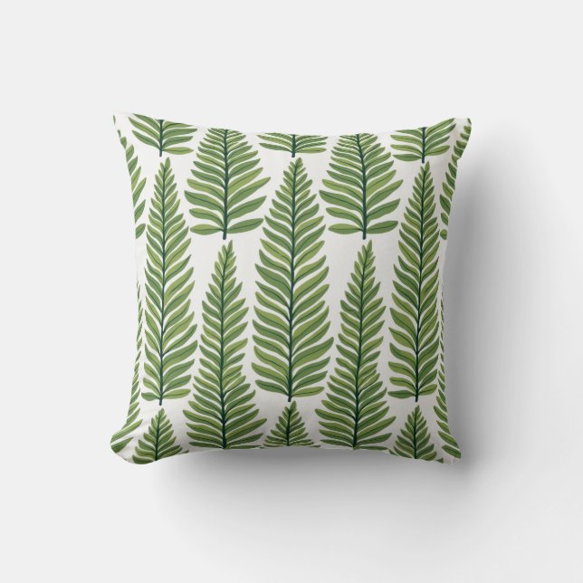 Fern Pattern – Elegant Botanical Leaf Design Kissen (Vorderseite)