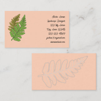 Fern Theme Business Card Visitenkarte