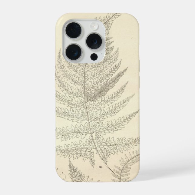 Fern-themed iPhone 15 Pro case Hülle (Rückseite)
