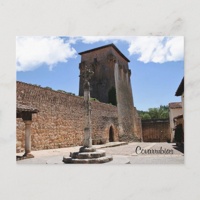 Fernán González Turm in Covarrubias Postkarte (Vorderseite)
