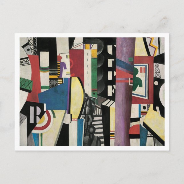 Fernand Léger, The City, 1919, Modern Postkarte (Vorderseite)