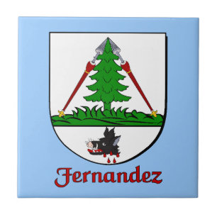 Fernandez Family Shield Decorative Tile Fliese