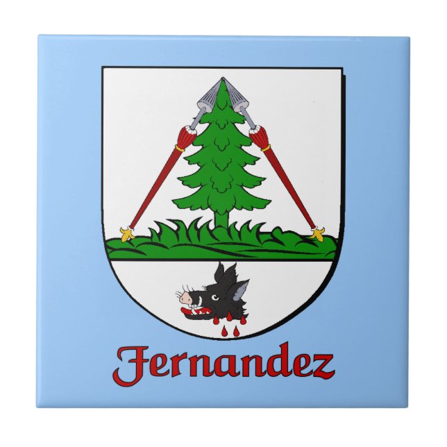 Fernandez Family Shield Decorative Tile Fliese (Vorderseite)