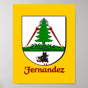 Fernandez Family Shield Print Poster
