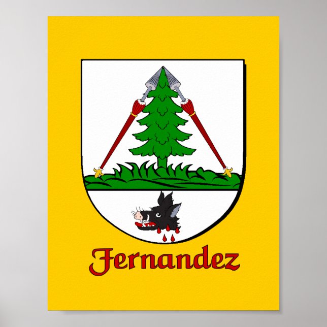 Fernandez Family Shield Print Poster (Vorne)