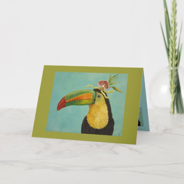 Fernando die Toucan Grußkarte Karte (Vorderseite)