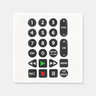 Fernbedienung mit VCR-Taste Serviette