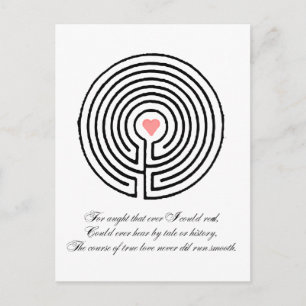 Ferne Labyrinth - Valentine's Day Feiertagspostkarte