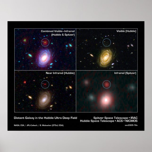 Ferngalaxie im Hubble-Ultra-Deep-Feld Poster (Vorne)