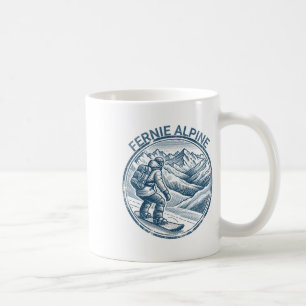 Fernie Alpine Canada Snowboarder Snowboarder Kaffeetasse