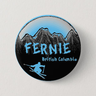 Fernie Britisch-Columbia-Kanada-Ski Button