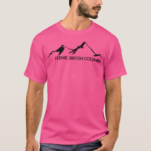 Fernie British Columbia Canada Skiing Mountains Sn T-Shirt