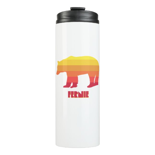 Fernie British Columbia Rainbow Bear Thermosbecher (Vorderseite)
