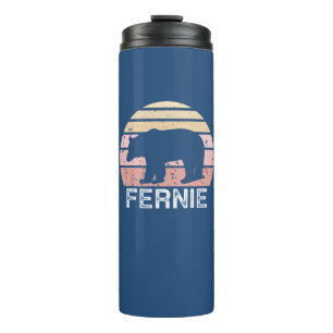 Fernie British Columbia Retro Bär Thermosbecher