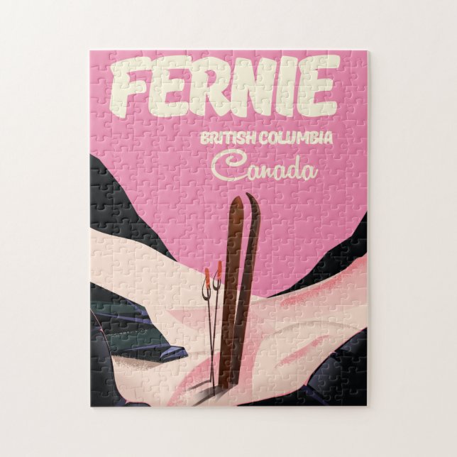 Fernie British Columbia Skiposter (Vertikal)