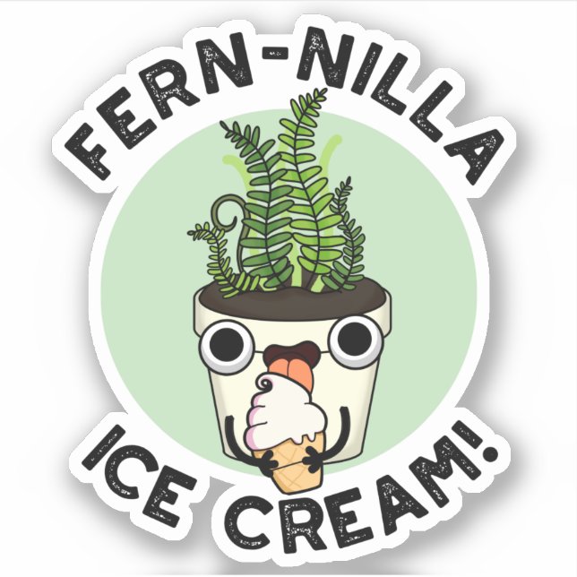 Fernilla Ice Cream Funny Ice Pflanze Pub Aufkleber (Vorderseite)