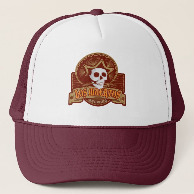 Fernlastfahrer-Hut Los Muertos Calevera Truckerkappe (Vorderseite)
