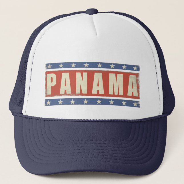 Fernlastfahrer-Hut mit coolem Panama-Flaggen-Druck Truckerkappe (Vorderseite)