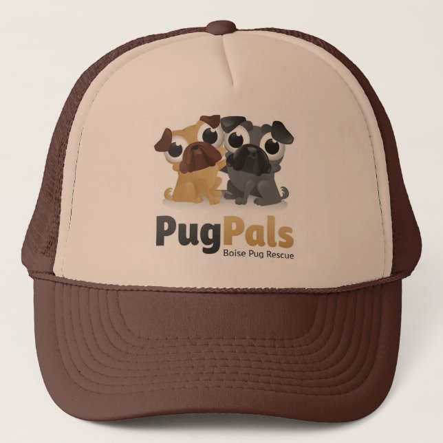 Fernlastfahrer-Hut Pug Pals, Inc. Truckerkappe (Vorderseite)