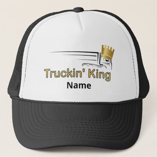 Fernlastfahrer-Hut - "Truckin König" Truckerkappe (Vorderseite)