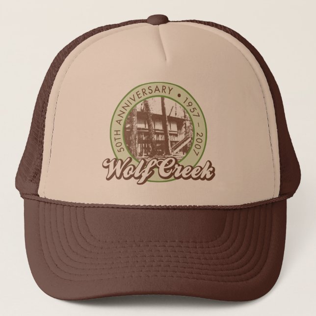 Fernlastfahrer-Hut Wolf Creeks Brown Truckerkappe (Vorderseite)