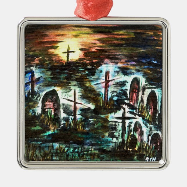 Fernlicht Ornament Aus Metall (Vorne)