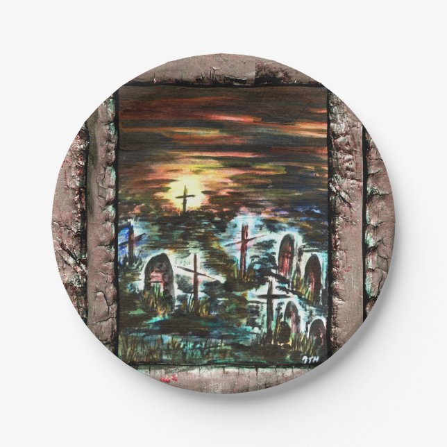 Fernlicht Pappteller (Vorderseite)