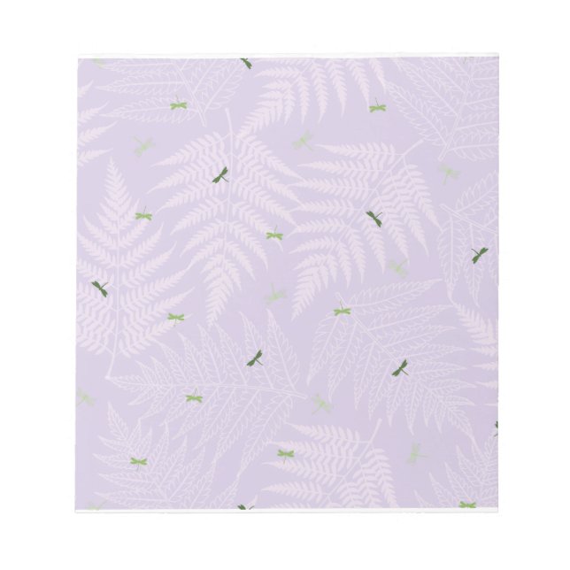 Ferns & Dragonflies Notizblock (Vorderseite)