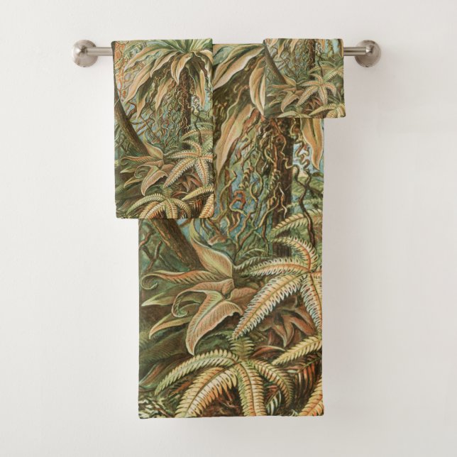 Ferns, Filicinae Laubfarne von Ernst Haeckel Badhandtuch Set (Insitu)