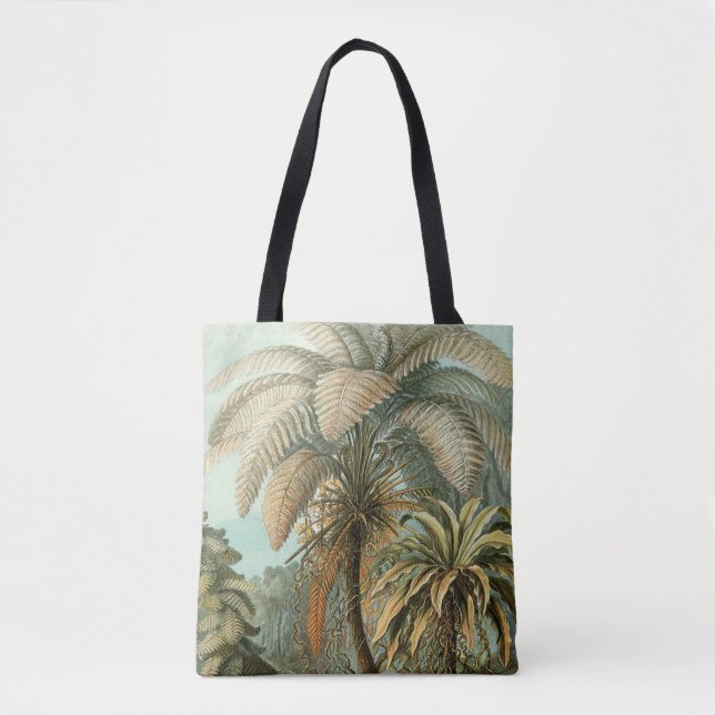 Ferns Palm Tree Antique Botanischer Garten Tasche (Vorderseite)