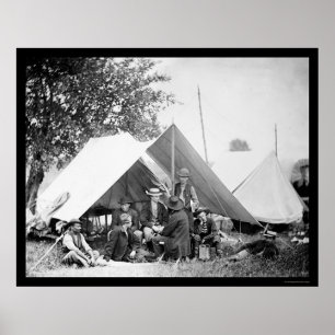 Fernschreiber-Offiziere bei Bealeton, VA 1863 Poster