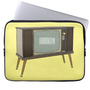 Fernseh-Cartoon-Illustration Laptopschutzhülle