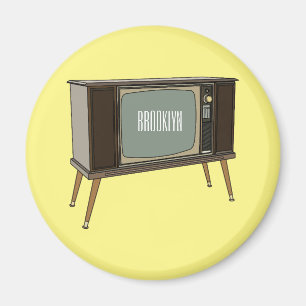 Fernseh-Cartoon-Illustration Magnet