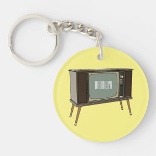 Fernseh-Cartoon-Illustration Schlüsselanhänger