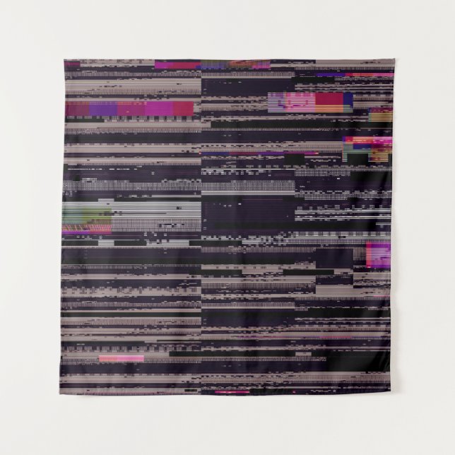 Fernsehbildschirm mit kaputten Pixeln. Abstrakte F Wandteppich (Vorderseite)