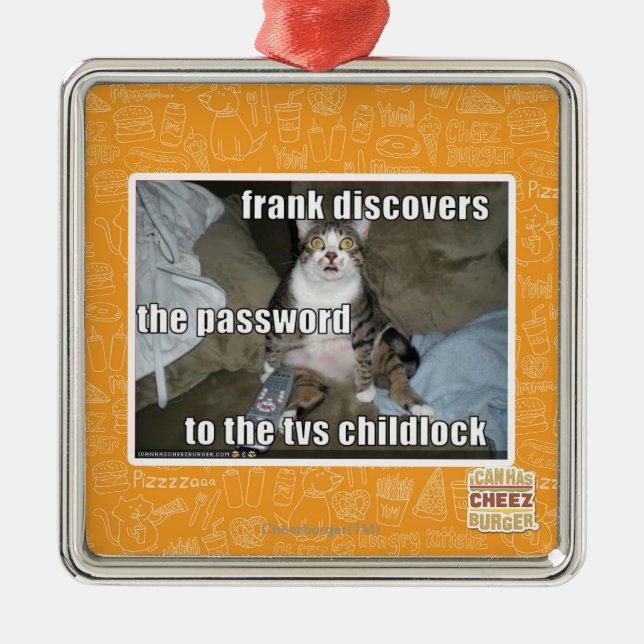 Fernsehen Childlock Silbernes Ornament (Vorne)