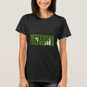 Fernsehen in einem Wort schatten T-Shirt