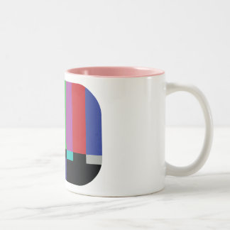 Fernsehen-tönen Sie Zweifarbige Tasse