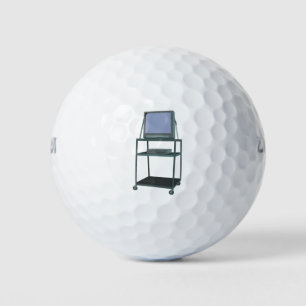 Fernseher und Videorecorder im Klassenzimmer 80er  Golfball